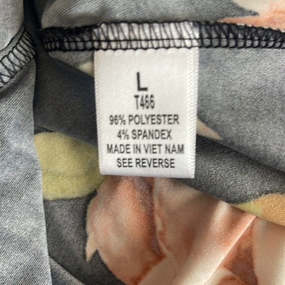 Floral Black Dress Maxi Wrap Neck Career Church - Picture 5 of 6